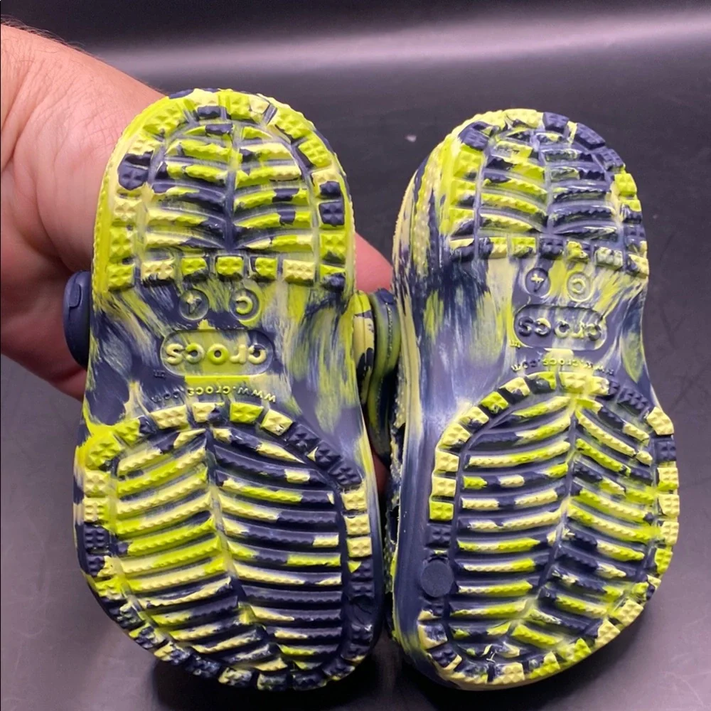 Kids Crocs Clogs - Blue and Yellow - Picture 6 of 8